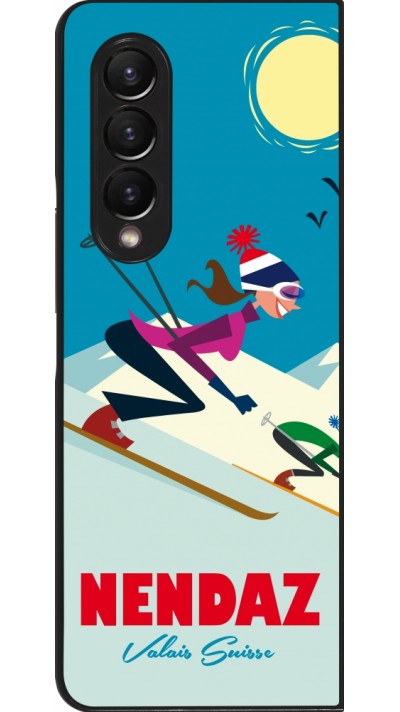 Samsung Galaxy Z Fold4 Case Hülle - Nendaz Ski Downhill