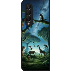 Samsung Galaxy Z Fold4 Case Hülle - Paradies der exotischen Tiere