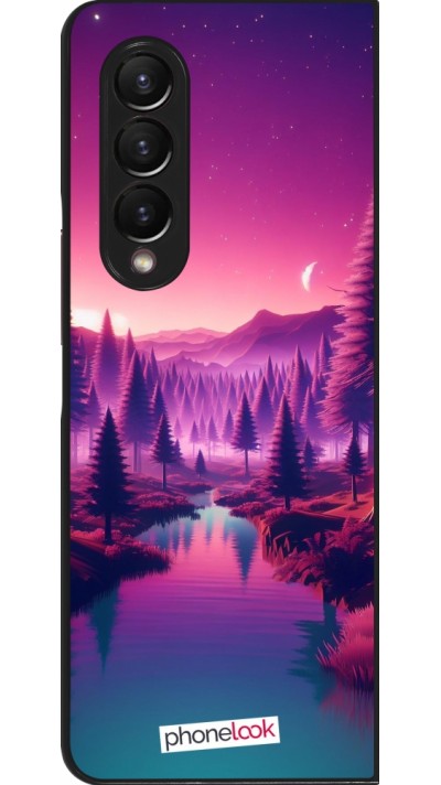 Samsung Galaxy Z Fold4 Case Hülle - Lila-rosa Landschaft