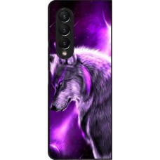 Samsung Galaxy Z Fold4 Case Hülle - Purple Sky Wolf