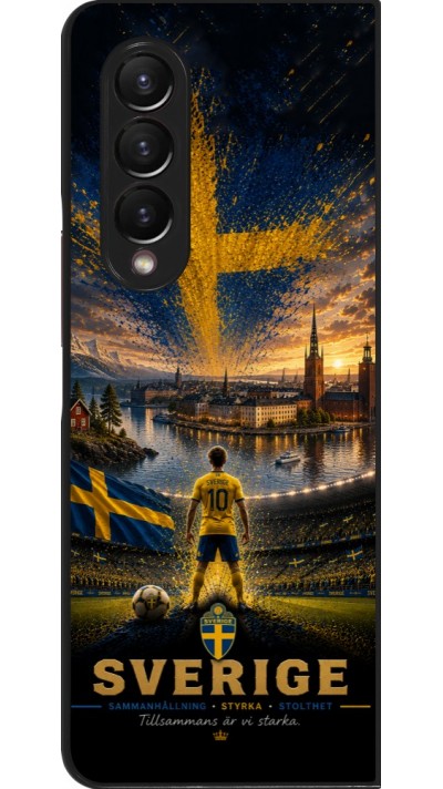 Samsung Galaxy Z Fold4 Case Hülle - Fussball Schweden splash 2026