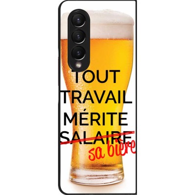 Samsung Galaxy Z Fold4 Case Hülle - Tout travail mérite sa bière