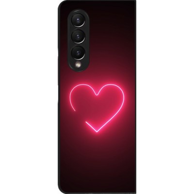 Samsung Galaxy Z Fold4 Case Hülle - Valentine 2023 single neon heart