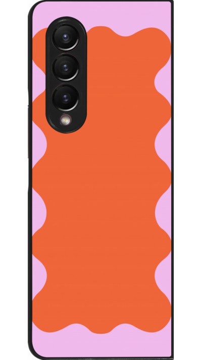 Samsung Galaxy Z Fold4 Case Hülle - Wavy Rectangle Orange Pink