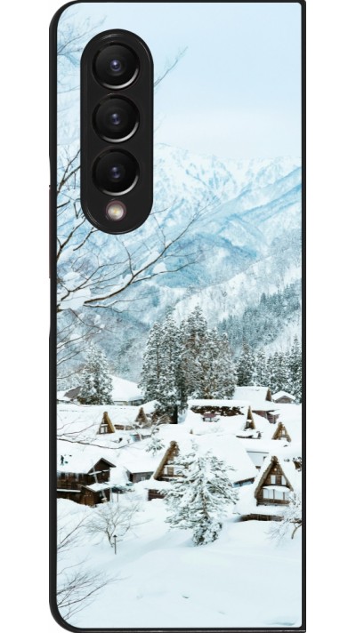 Samsung Galaxy Z Fold4 Case Hülle - Winter 25 Winter snowy landscape