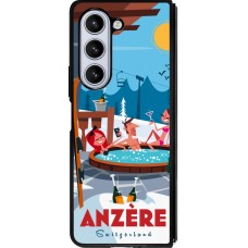 Samsung Galaxy Z Fold5 Case Hülle - Silikon schwarz Anzère Mountain Jacuzzi