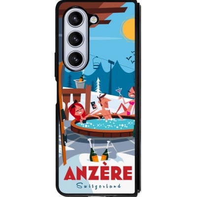 Samsung Galaxy Z Fold5 Case Hülle - Silikon schwarz Anzère Mountain Jacuzzi
