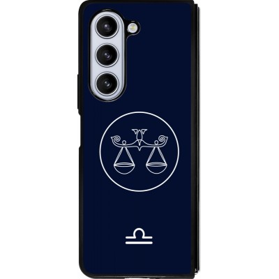 Samsung Galaxy Z Fold5 Case Hülle - Silikon schwarz Astrologie Waage