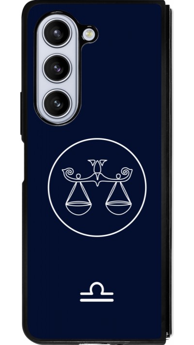 Samsung Galaxy Z Fold5 Case Hülle - Silikon schwarz Astrologie Waage