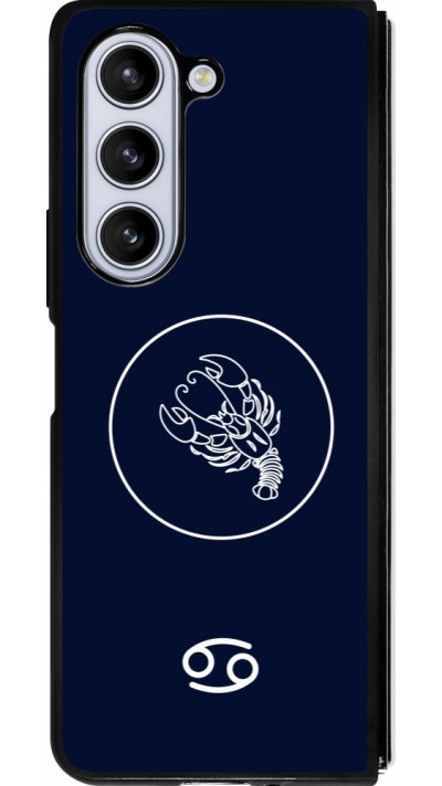 Samsung Galaxy Z Fold5 Case Hülle - Silikon schwarz Astrologie Krebs