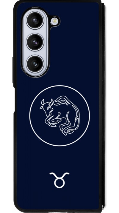 Samsung Galaxy Z Fold5 Case Hülle - Silikon schwarz Astrologie Stier