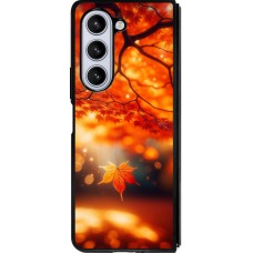 Samsung Galaxy Z Fold5 Case Hülle - Silikon schwarz Herbst Magisch Orange