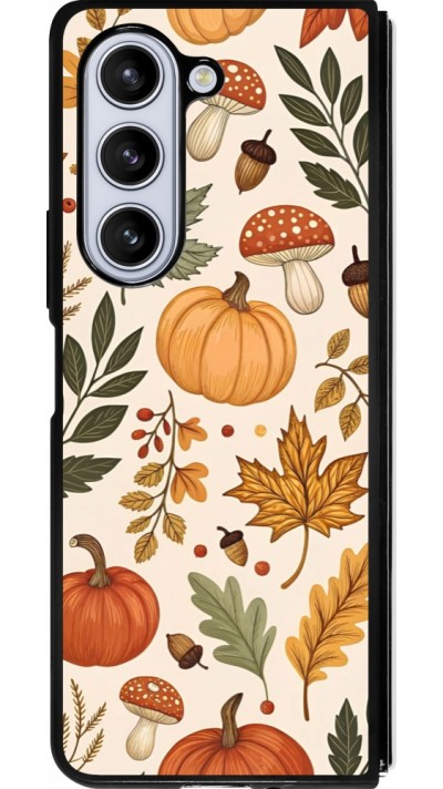 Samsung Galaxy Z Fold5 Case Hülle - Silikon schwarz Autumn 25 Autumn pattern