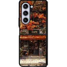 Samsung Galaxy Z Fold5 Case Hülle - Silikon schwarz Autumn 25 Coffee shop