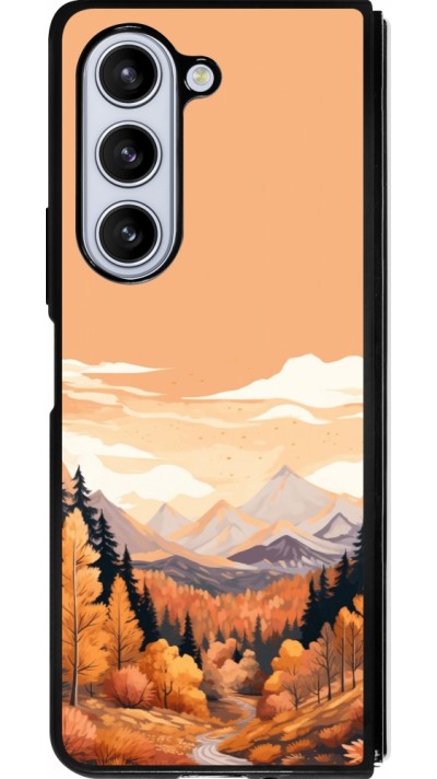Samsung Galaxy Z Fold5 Case Hülle - Silikon schwarz Autumn 25 Mountains