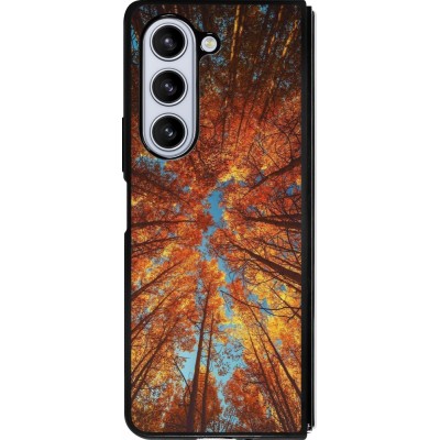 Samsung Galaxy Z Fold5 Case Hülle - Silikon schwarz Autumn 25 Trees
