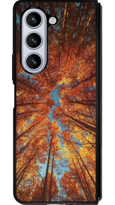 Samsung Galaxy Z Fold5 Case Hülle - Silikon schwarz Autumn 25 Trees