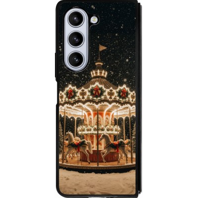 Samsung Galaxy Z Fold5 Case Hülle - Silikon schwarz Christmas 25 Carousel