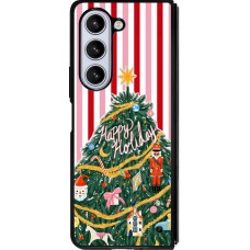 Samsung Galaxy Z Fold5 Case Hülle - Silikon schwarz Christmas 25 Happy Holiday