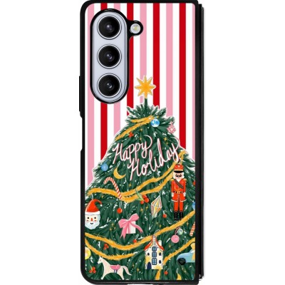 Samsung Galaxy Z Fold5 Case Hülle - Silikon schwarz Christmas 25 Happy Holiday