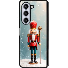 Samsung Galaxy Z Fold5 Case Hülle - Silikon schwarz Christmas 25 Nutcracker Snow