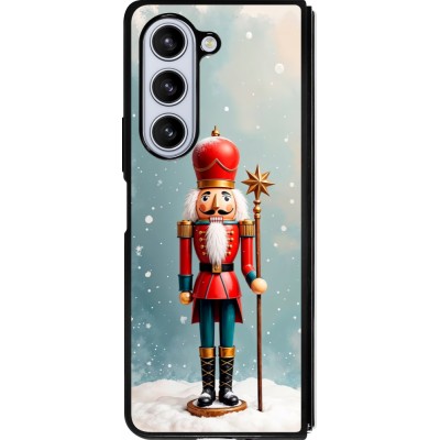 Samsung Galaxy Z Fold5 Case Hülle - Silikon schwarz Christmas 25 Nutcracker Snow
