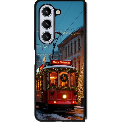 Samsung Galaxy Z Fold5 Case Hülle - Silikon schwarz Christmas 25 Xmas Train