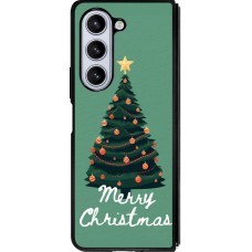 Samsung Galaxy Z Fold5 Case Hülle - Silikon schwarz Christmas 25 Xmas Tree