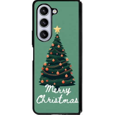 Samsung Galaxy Z Fold5 Case Hülle - Silikon schwarz Christmas 25 Xmas Tree