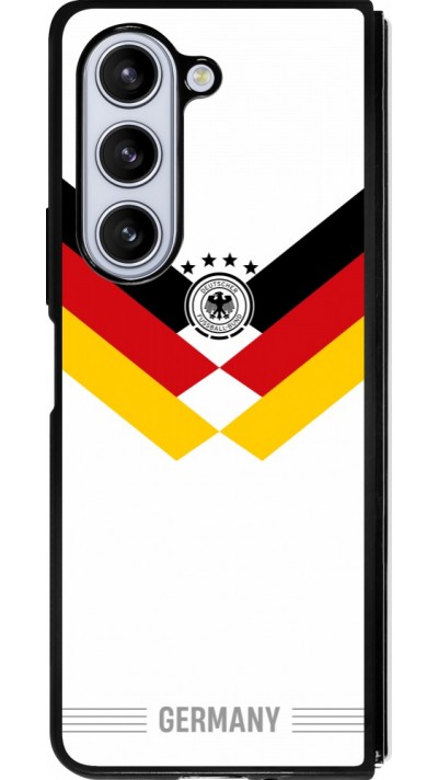 Coque Samsung Galaxy Z Fold5 - Silicone rigide noir Maillot de football Allemagne 2026 personnalisable