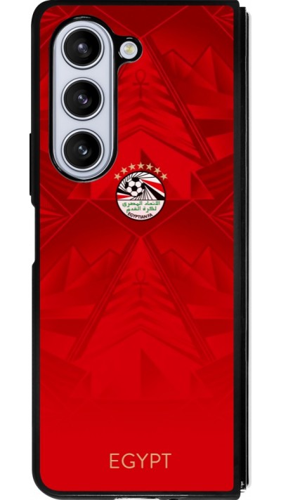 Coque Samsung Galaxy Z Fold5 - Silicone rigide noir Maillot de football Égypte 2026 personnalisable