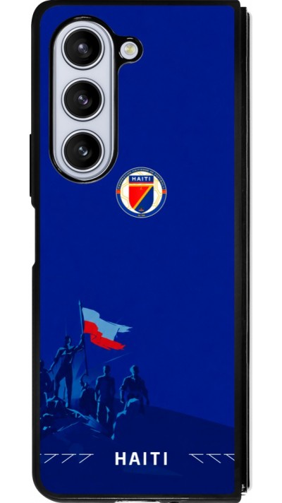 Samsung Galaxy Z Fold5 Case Hülle - Silikon schwarz Haiti 2026 personalisierbares Fussballtrikot