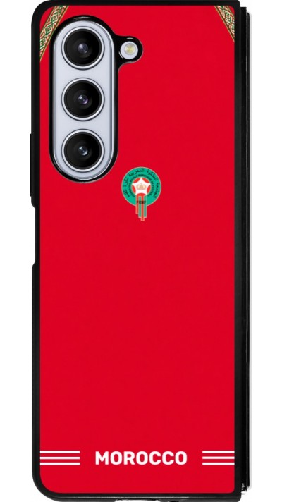 Samsung Galaxy Z Fold5 Case Hülle - Silikon schwarz Marokko 2026 personalisierbares Fussballtrikot