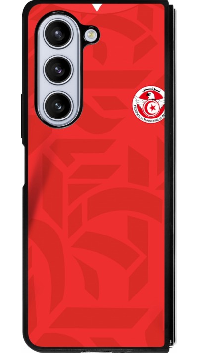 Samsung Galaxy Z Fold5 Case Hülle - Silikon schwarz Tunesien 2022 personalisierbares Fussballtrikot