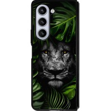 Samsung Galaxy Z Fold5 Case Hülle - Silikon schwarz Forest Lion