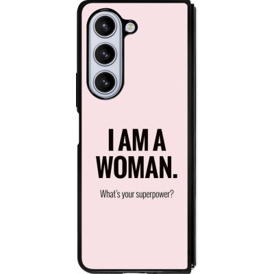 Samsung Galaxy Z Fold5 Case Hülle - Silikon schwarz I am a woman