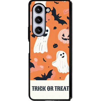 Samsung Galaxy Z Fold5 Case Hülle - Silikon schwarz Halloween 2025 Trick treat