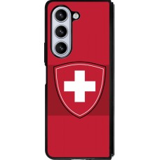 Samsung Galaxy Z Fold5 Case Hülle - Silikon schwarz Hockey World Championship Ecusson Suisse