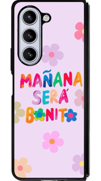 Coque Samsung Galaxy Z Fold5 - Silicone rigide noir Karol G Manana sera bonito