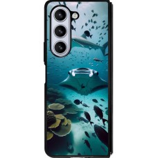 Samsung Galaxy Z Fold5 Case Hülle - Silikon schwarz Manta Lagune Reinigung