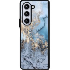 Samsung Galaxy Z Fold5 Case Hülle - Silikon schwarz Marble 04