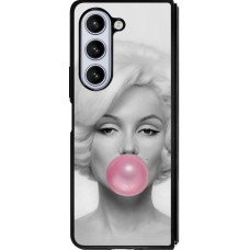 Samsung Galaxy Z Fold5 Case Hülle - Silikon schwarz Marilyn Bubble