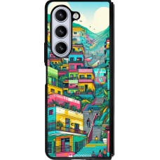 Samsung Galaxy Z Fold5 Case Hülle - Silikon schwarz Medellin Comuna 13 Kunst