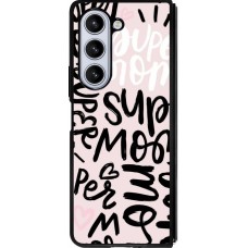 Samsung Galaxy Z Fold5 Case Hülle - Silikon schwarz Mom 2024 Super mom