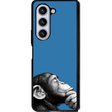 Samsung Galaxy Z Fold5 Case Hülle - Silikon schwarz Monkey Pop Art