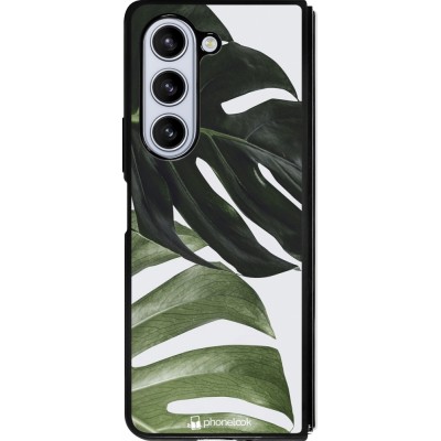 Samsung Galaxy Z Fold5 Case Hülle - Silikon schwarz Monstera Plant