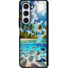 Samsung Galaxy Z Fold5 Case Hülle - Silikon schwarz Strandparadies