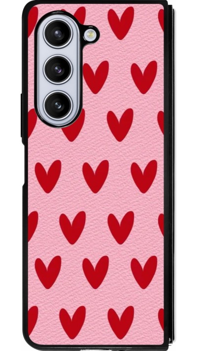 Coque Samsung Galaxy Z Fold5 - Silicone rigide noir Saint Valentines Day 26 Pattern heart