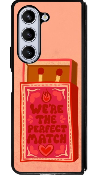 Coque Samsung Galaxy Z Fold5 - Silicone rigide noir Saint Valentines Day 26 Perfect Match