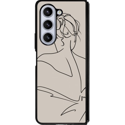 Samsung Galaxy Z Fold5 Case Hülle - Silikon schwarz Salnikova 05